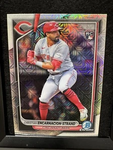 2024 Bowman Chrome Christian Encarnacion-Strand Mega Mojo Refractor RC Reds #91 - Picture 1 of 2