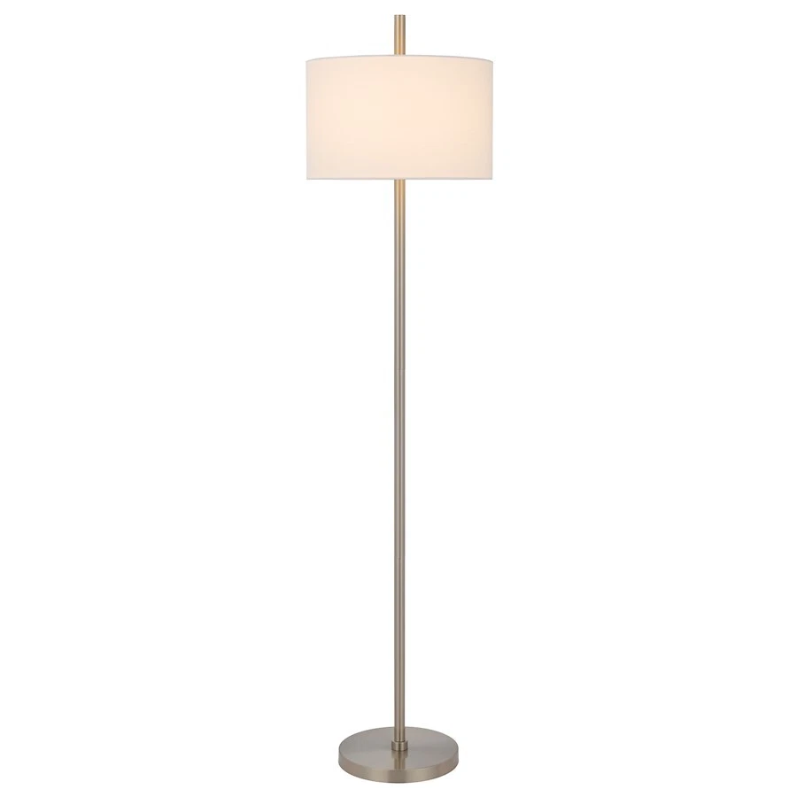 Cal Lighting Roanne Metal Floor Lamp, Brushed Steel - LA-8041FL - Image 1 of 1