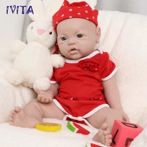 17'' Unpainted Full Silicone Reborn Baby Girl Silicone Newborn Doll for Artist - Picture 1 of 8