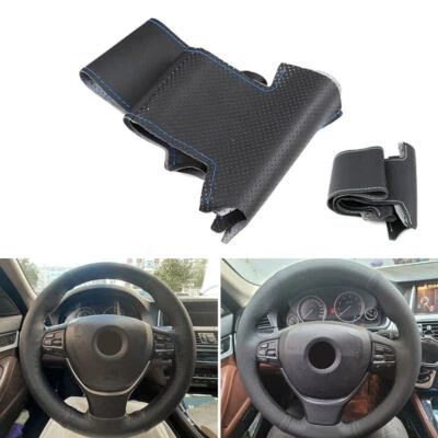 Cubierta de cuero de costura para volante de coche para BMW 5 6 7 Series F10 F12 F13 F01 F02 Foto 1 de 4