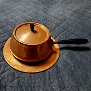 Vintage Spring Culinox Switzerland Copper Fondue Pot, Lid & Underplate - Picture 1 of 12