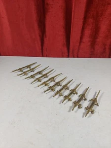 10 Vintage Messing Besteckbänkchen Krokodile Port Couteaux - Bild 1 von 6