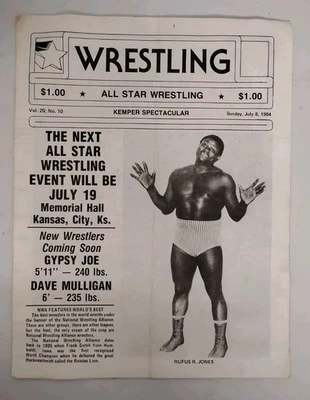 Vintage 1984All Star Wrestling Promo Program Ric Flair, Dusty Rhodes, Von Erich - Image 1 of 4