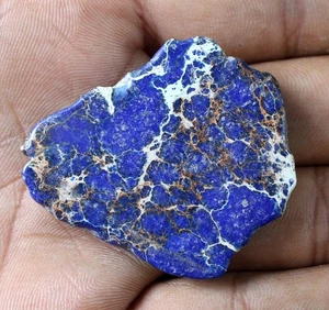 70.60 Ct Natural Blue Carico Lake Turquoise Polished Slab Rough Certified T8489 - Picture 1 of 7