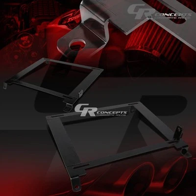 LEFT+RIGHT TENSILE RACING BUCKET SEAT LOW MOUNT BRACKET FOR 01-05 CIVIC EM/ES - Image 1 of 4