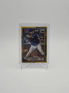 2024 Bowman - Francisco Alvarez #75 Chrome Yellow Mojo Refractor /75 - Picture 1 of 2