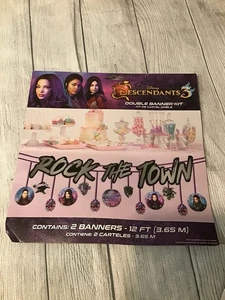Disney Descendientes 3 Cumpleaños Fiesta Doble Banner Kit -NUEVO - Imagen 1 de 2