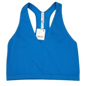 NWT FREE PEOPLE Free Throw Crop Tank Size Large Varsity Blue - Picture 1 of 4