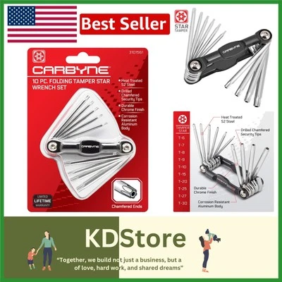 Professional Tamper Proof Star Torx Wrench Set | S2 Steel T-6 to T-30, 10-Piece - Image 1 of 4