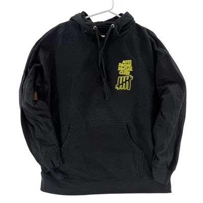 Anti Social Social Club Hoodie Mens XL Black Undefeated Collab Pullover Made USA - Image 1 of 4