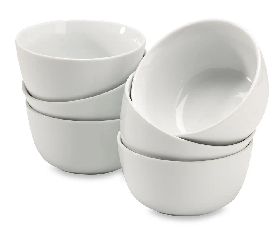 Better Homes & Gardens Stanton Juego de Cuencos de Porcelana Blanca/6 BHG Minimalista Over & Foto 1 de 4