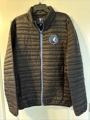Chaqueta deportiva MINNESOTA TIMBERWOLVES G-III cremallera completa talla L negra nueva sin etiquetas Foto 1 de 4