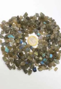 AAA Natural Labradorite Rough Fire Nuggets Rough Loose Rough Black Rainbow - Picture 1 of 6