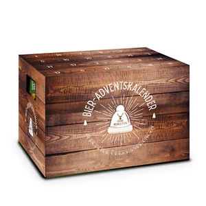 itenga Adventskalender für Bier Kasten Flaschen Kiste Stülper Motiv Holzkiste - Bild 1 von 6