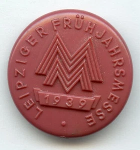 Original Abzeichen für Aussteller Leipziger Frühjahrs Messe 1939 - Imagen 1 de 2