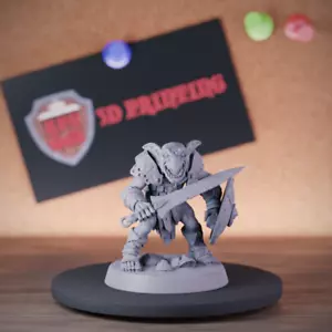 Tribù Goblin Miniatura Camp Guard DnD Dungeons and Dragons Mini DnD 5e TTRPG - Foto 1 di 8