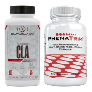 FAT BURNER BUNDLE:Purus Labs CLA + Phenatrim powerful Fat Burner/Weight Loss Duo - Picture 1 of 8