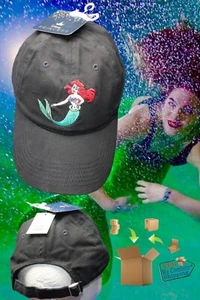 Disney Little Mermaid Black Hat Cap Unisex NWT - Picture 1 of 10