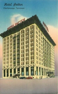 Postal de autos antiguos Hotel Patten Chattanooga Tennessee TN - Imagen 1 de 2