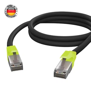 AIXONTEC Leuchtendes Cat.6 RJ45 Patchkabel Lankabel Netzwerkkabel Schwarz Gelb - Bild 1 von 56