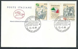 1985 ITALIA FDC CAVALLINO ARTE RINASCIMENTALE NO TIMBRO ARRIVO - CV1985-4 - Picture 1 of 1