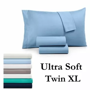JUEGO DE SÁBANAS DE MICROFIBRA SUPER SUAVE TAMAÑO DORMITORIO UNIVERSITARIO TAMAÑO DOBLE XL FÁCIL CUIDADO - Imagen 1 de 31