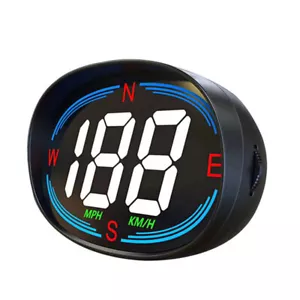 Car HUD GPS Speedometer Digital Head Up Display Compass MPH KMH Overspeed Alarm - Picture 1 of 12