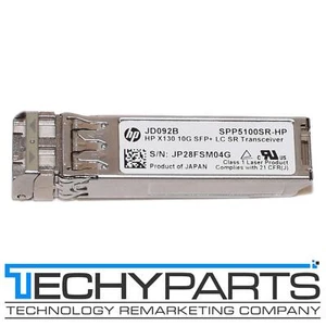 Émetteur-récepteur optique HP JD092B X130 10 GbE 10GBASE-SR LC SR SFP+ 850 nm SPP5100SR-HP - Photo 1/3