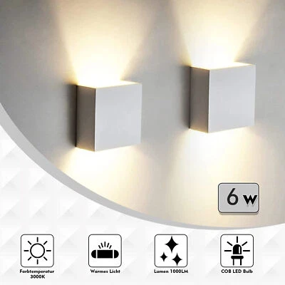 LED Wandleuchte Innen COB Wandlampe Flur Strahler Licht Up Down 6W Modern Licht - Bild 1 von 4