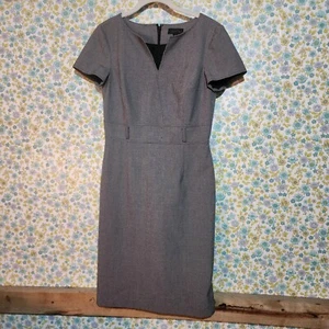 TAHARI Arthur S. Levine Womens Size 6 Gray Fully Lined Sheath Dress - Picture 1 of 10
