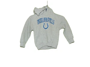 Indianapolis Colts Gray Hoodie Sweatshirt Small 4 Boys New Reebok - Picture 1 of 2