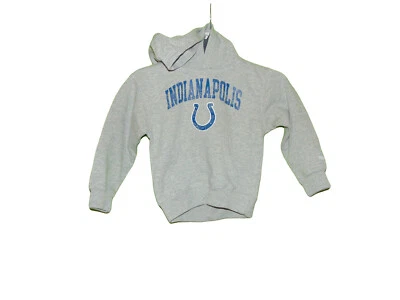 Indianapolis Colts Gray Hoodie Sweatshirt Small 4 Boys New Reebok - Image 1 of 2