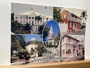 Historic Nassau Landmarks: Nassau, Bahamas - Vintage Postcard - Picture 1 of 3