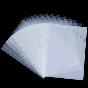48PCS Plastic Clear Document Folders - L-Type Folders Copy Safe Project Pockets, - Picture 1 of 7