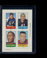 1969 Topps Four-in-One Football Chuck Howley/Bryon Piccolo Rookie