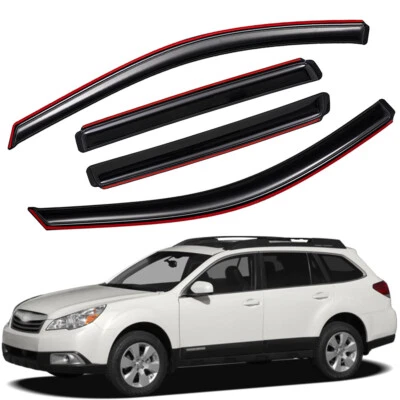 In-Channel Window Visors Rain Guards Wind Deflector For 2010-2014 Subaru Outback Foto 1 de 4