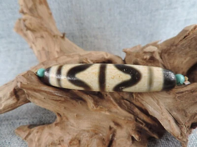 Energía Tibetana Antigua Ágata Dzi Cuentas para Pulsera Colgante Antiguo Cuentas BGzi H2 Foto 1 de 4