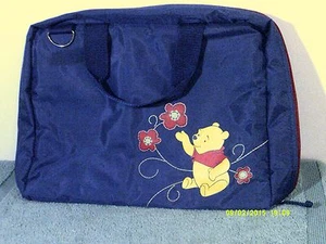 "Maletín/equipaje/bolso de noche azul nailon Winnie the Pooh - 4 secciones 15,5X12X3" - Imagen 1 de 8
