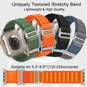 For Apple Watch Ultra 2/1 49mm Breathable Nylon Strap Band Adjustable Sport Band - Picture 1 of 17