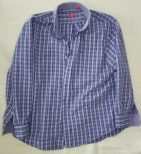IZOD Men's Dress Shirt Purple Long Sleeve XL Button Down