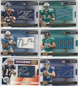(12) 2009 - 2011 Gridiron Gear ROOKIE GEMS AUTO JERSEY Lot - Moreno Turner Price - Picture 1 of 4