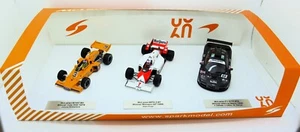 SPARK MCLAREN MP4/2 ,M16 & GTR TRIPLE CROWN SET INDY 500,MONACO & LE MANS 1/43 - Picture 1 of 8