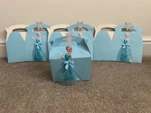 Frozen Elsa Party Geschenkboxen 4er-Pack Party Gefälligkeiten Neu Schön - Bild 1 von 3