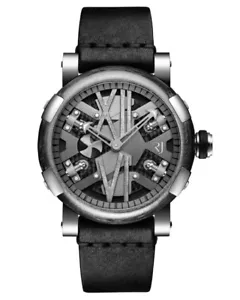 Romain Jerome Steampunk Auto 46 GunMetal Steel Watch - Picture 1 of 4
