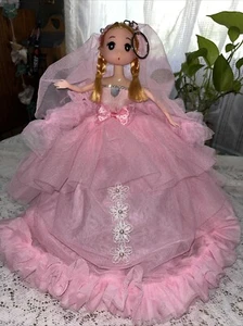 Ddung Korean Fashion 7 Inch Doll W/keychain Pink Gown Blondish red Hair - Picture 1 of 11