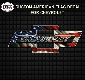 Chevrolet Chevy Bowtie American Flag Truck 4x4 Window Sticker Windshield Decal 2 - Bild 1 von 1