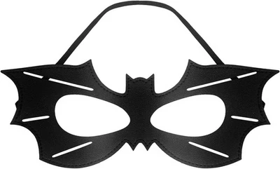Bat Mask Costume for Women Men Adults, Halloween PU Leather Black Masquerade...  - Image 1 of 4
