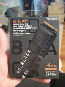 WD BLACK 4TB SN850X NVMe Internal Gaming SSD Solid State Drive with Heatsink - Picture 1 of 2