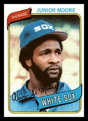 Junior Moore 1980 Topps #186 Chicago White Sox Baseball Near Mint NM - Image 1 of 2