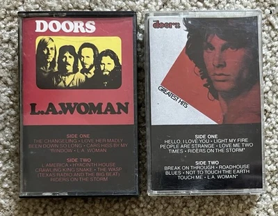 The DOORS - LA Woman + Greatest Hits CASSETTE Tape Lot x2 * /EXCELLENT - Image 1 of 4